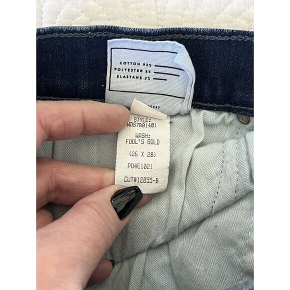 AYR Women's Sz 26 x 28 "The Skinny" Distressed Jeans in "Fools Gold" Wash - Picture 8 of 11